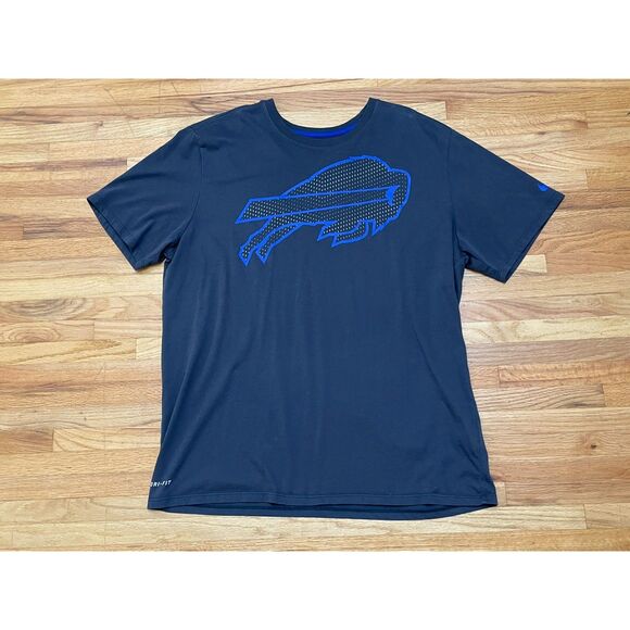 Nike Dri-Fit Men's XL Gray T-Shirt Cotton Tee Buffalo Bills Training Performance - Picture 1 of 9